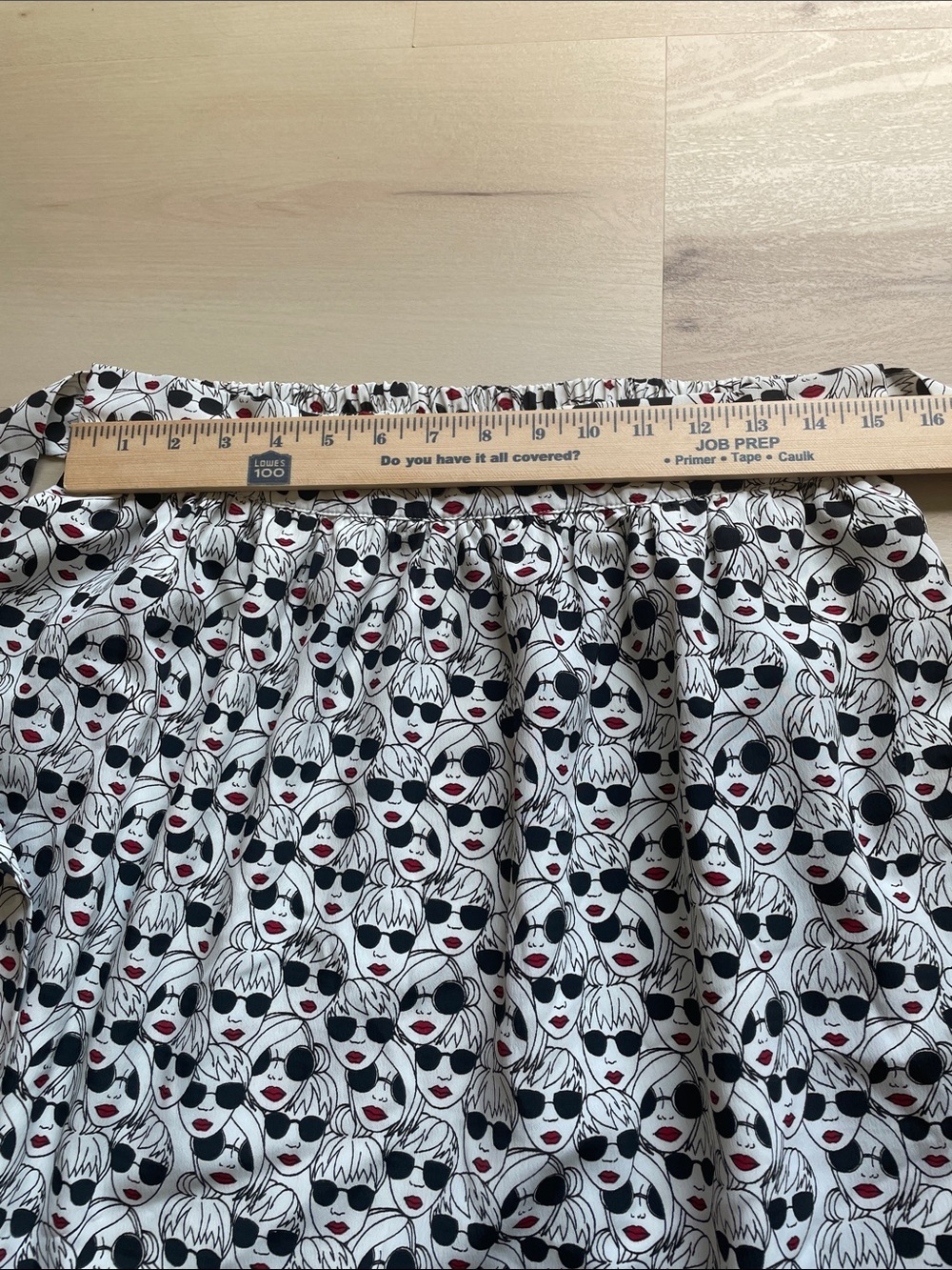 Anthropologie Porridge Getaway Faces Print Midi Skirt L Black White - Picture 8 of 9